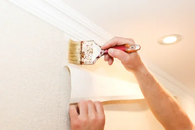 Pose de papier peint à Esclavelles — revêtements muraux et toiles de verre